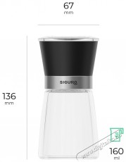 Siguro Bors- &eacute;s s&oacute;dar&aacute;l&oacute; szett Black & White Konyhai term&eacute;kek - Konyhai eszk&ouml;z - S&oacute; &eacute;s bors &ouml;rlő - 528039