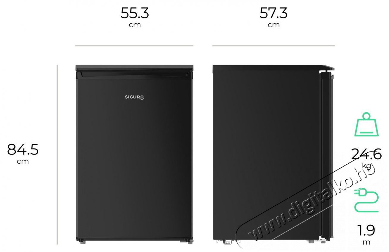 Siguro TT-D241B Essentials Szabadon&aacute;ll&oacute; egyajt&oacute;s hűtő Konyhai term&eacute;kek - Hűtő, fagyaszt&oacute; (szabadon&aacute;ll&oacute;) - Mini hűtő / minib&aacute;r - 528024