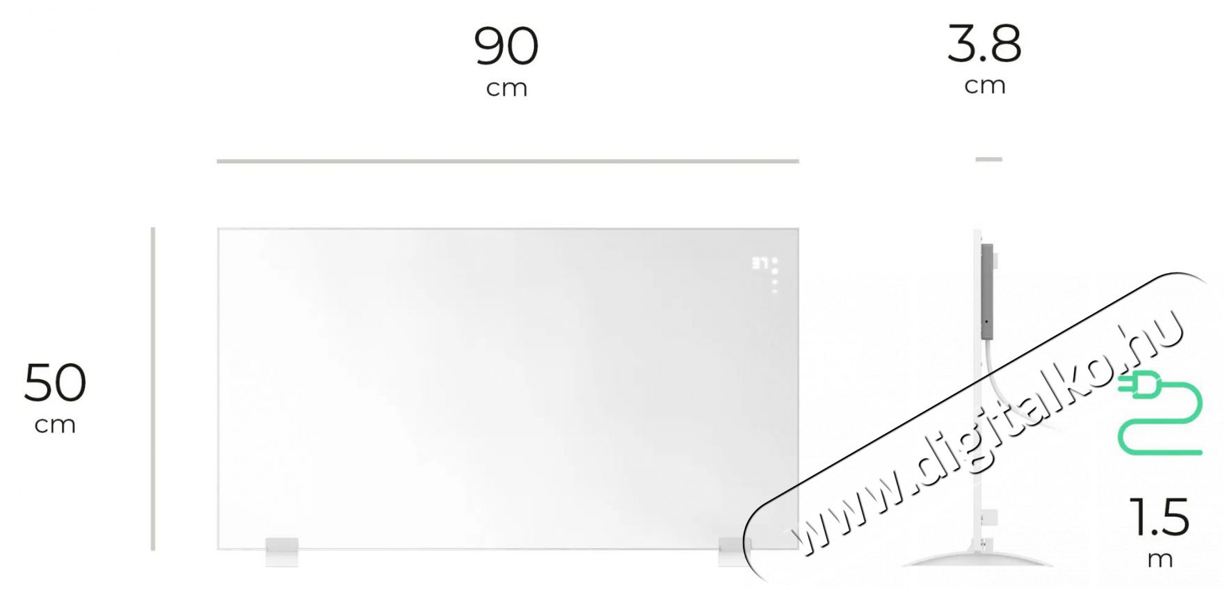 Siguro HP-M450W Solis Heat Infra Wi-Fi H&aacute;ztart&aacute;s / Otthon / K&uuml;lt&eacute;r - Fűt&eacute;s - Fali fűtőtest - 530035
