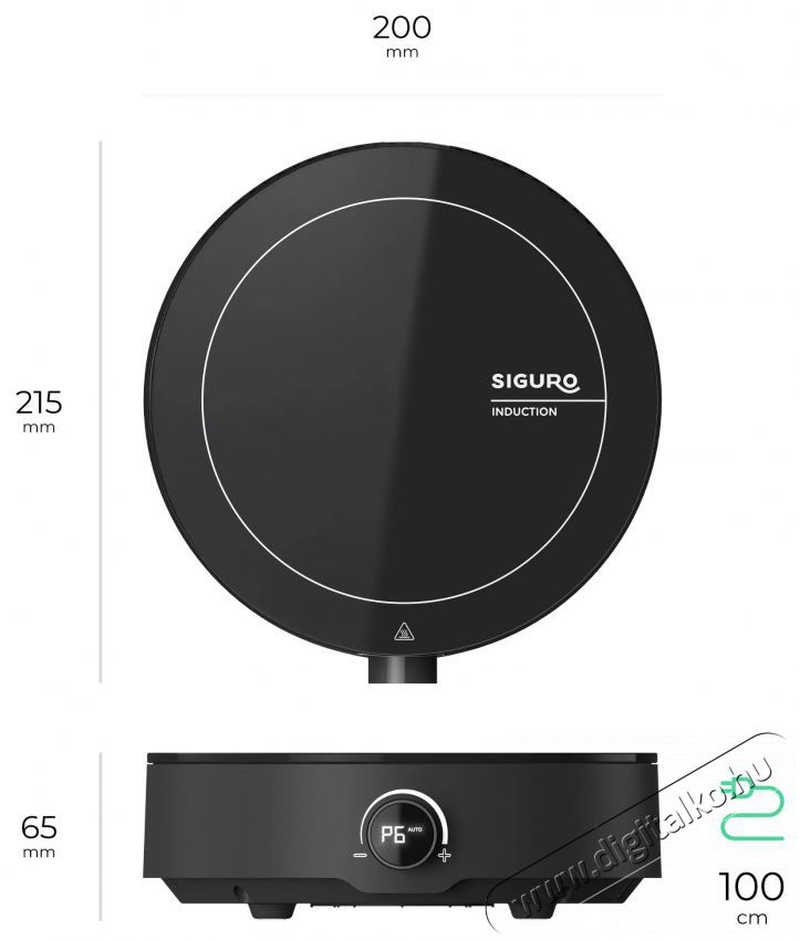 Siguro IC-B150 Smart Cook Mini Konyhai term&eacute;kek - S&uuml;tő-főzőlap, tűzhely (szabadon&aacute;ll&oacute;) - Indukci&oacute;s főzőlap (szabadon&aacute;ll&oacute;) - 530043