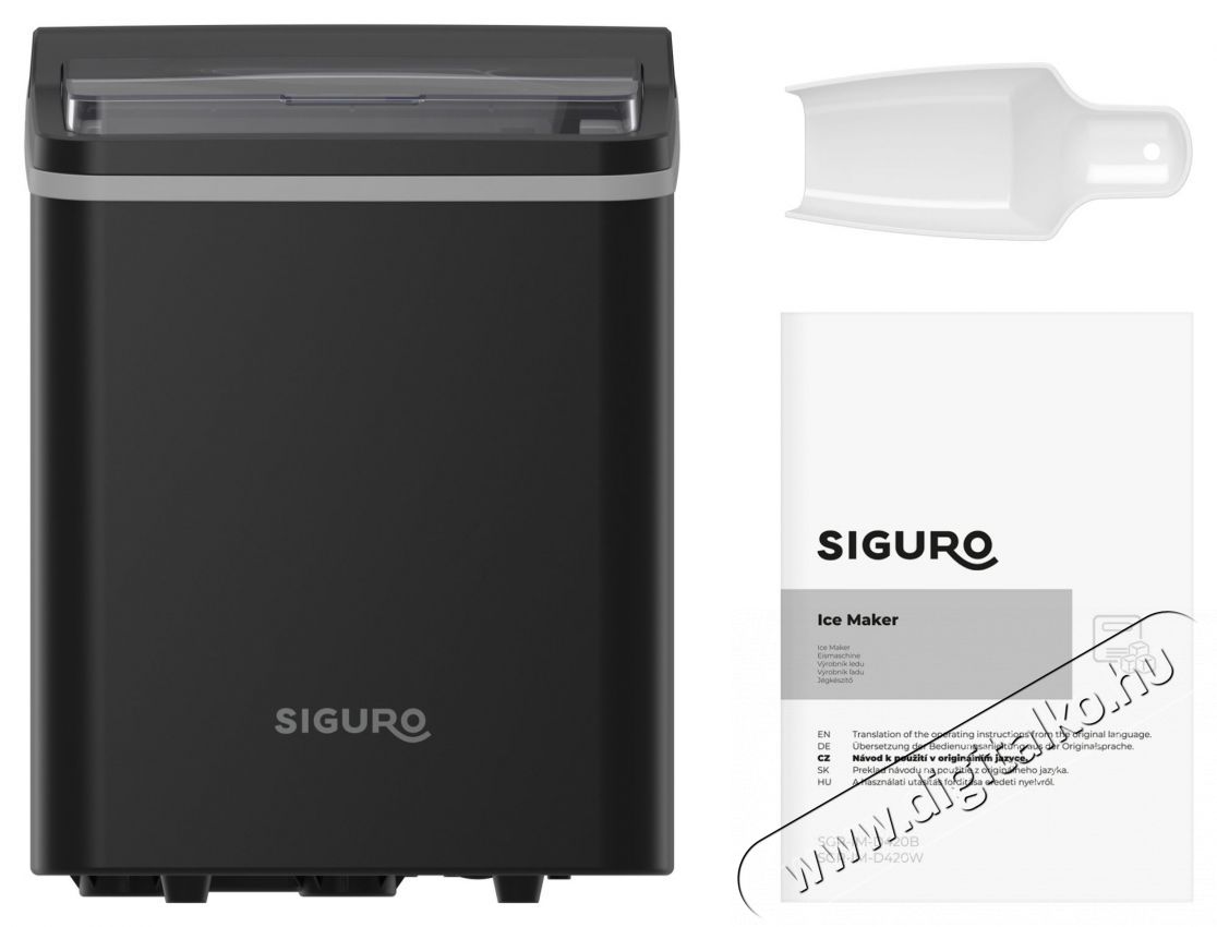 Siguro IM-D420B Ice Gem Black+Grey Konyhai term&eacute;kek - Konyhai kisg&eacute;p (s&uuml;t&eacute;s / főz&eacute;s / hűt&eacute;s / &eacute;telk&eacute;sz&iacute;t&eacute;s) - J&eacute;gkocka k&eacute;sz&iacute;tő g&eacute;p - 530644