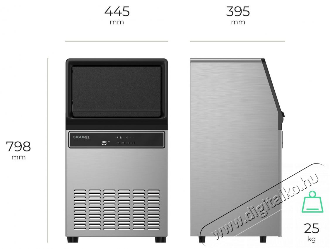 Siguro IM-K750SU Ice Master Konyhai term&eacute;kek - Konyhai kisg&eacute;p (s&uuml;t&eacute;s / főz&eacute;s / hűt&eacute;s / &eacute;telk&eacute;sz&iacute;t&eacute;s) - J&eacute;gkocka k&eacute;sz&iacute;tő g&eacute;p - 525998