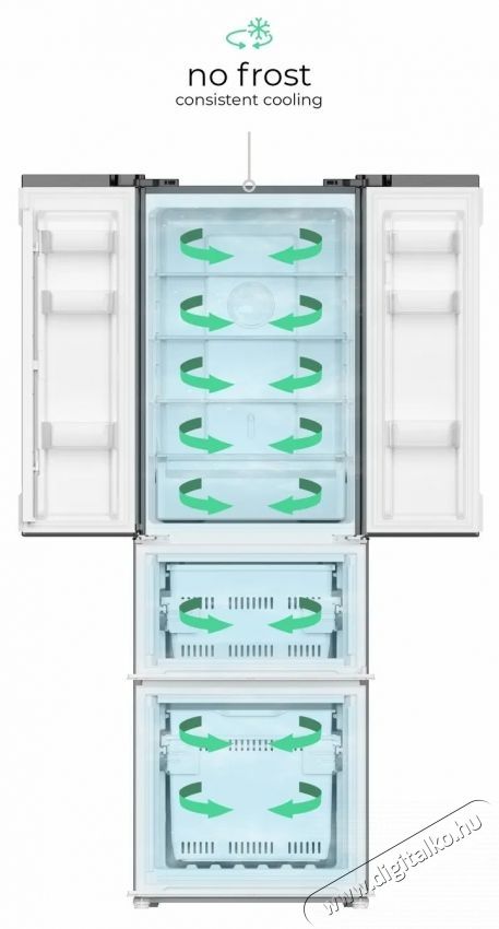 Siguro Lunora E252S Side by Side Hűtőszekr&eacute;ny Konyhai term&eacute;kek - Hűtő, fagyaszt&oacute; (szabadon&aacute;ll&oacute;) - Alulfagyaszt&oacute;s kombin&aacute;lt hűtő - 531265