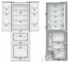 Siguro Lunora E252Y Side by Side Hűtőszekr&eacute;ny Konyhai term&eacute;kek - Hűtő, fagyaszt&oacute; (szabadon&aacute;ll&oacute;) - Alulfagyaszt&oacute;s kombin&aacute;lt hűtő - 531266