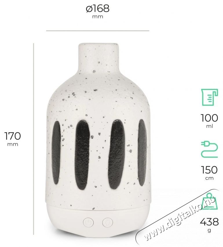 Siguro AD-C620BW Hygge, ker&aacute;mia aroma diff&uacute;zor Fot&oacute;-Vide&oacute; kieg&eacute;sz&iacute;tők - F&eacute;nyterelő - Diff&uacute;zor - 532192