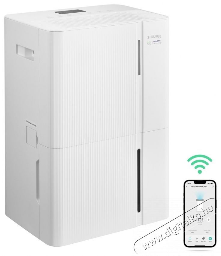 Siguro DH-M100W Air Control 30L WiFi p&aacute;ramentes&iacute;tő Sz&eacute;ps&eacute;g&aacute;pol&aacute;s / Eg&eacute;szs&eacute;g - L&eacute;gtiszt&iacute;t&oacute; / p&aacute;r&aacute;s&iacute;t&oacute; / p&aacute;r&aacute;tlan&iacute;t&oacute; - P&aacute;ramentes&iacute;tő - 532196