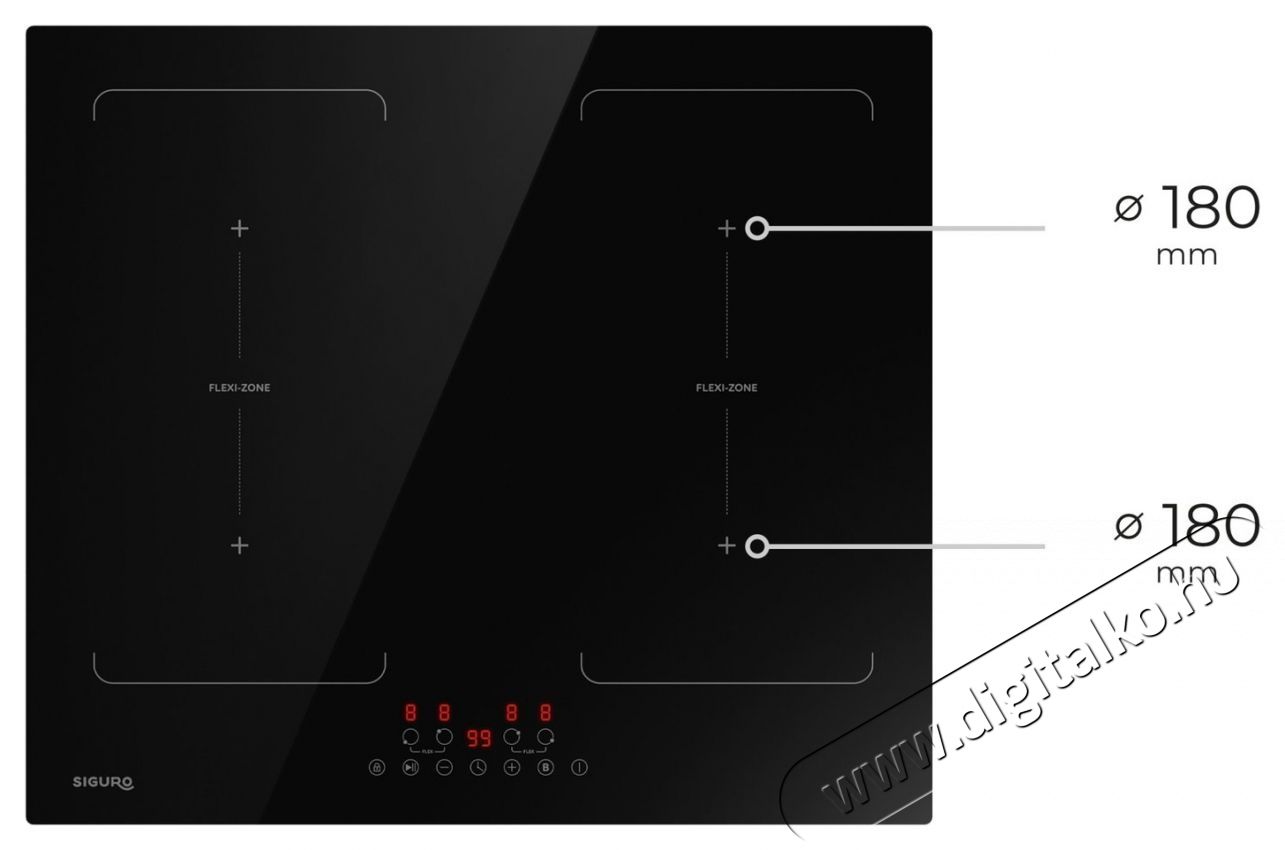 Siguro HB-I260B Induction Cooker Pro Elite Főzőlap Konyhai term&eacute;kek - S&uuml;tő-főzőlap, tűzhely (be&eacute;p&iacute;thető) - Indukci&oacute;s főzőlap (be&eacute;p&iacute;thető) - 540062