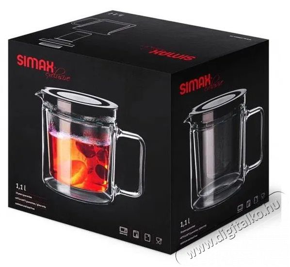 SIMAX Duplafal&uacute; kanna 1,1l TWIN rozsdamentes ac&eacute;l szűrővel Konyhai term&eacute;kek - Ed&eacute;ny - Te&aacute;skanna - 526067