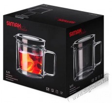 SIMAX Duplafal&uacute; kanna 1,1l TWIN rozsdamentes ac&eacute;l szűrővel Konyhai term&eacute;kek - Ed&eacute;ny - Te&aacute;skanna - 526067