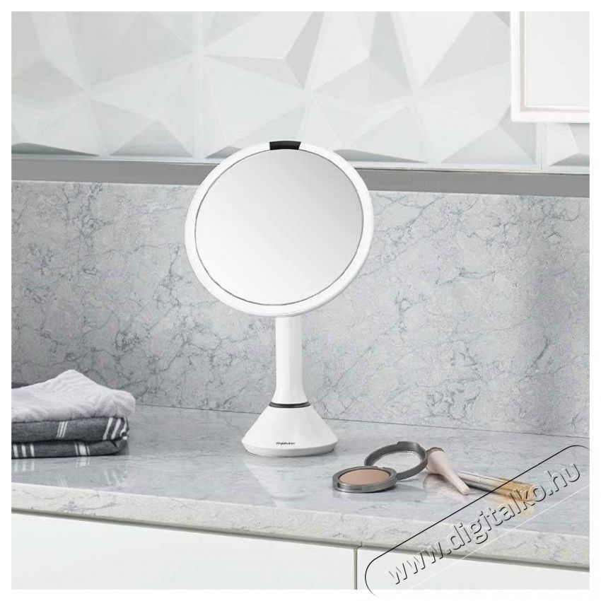 SimpleHuman Sensor Touch, DUAL LED vil&aacute;g&iacute;t&aacute;s, 5x, &uacute;jrat&ouml;lthető, feh&eacute;r ac&eacute;l Sz&eacute;ps&eacute;g&aacute;pol&aacute;s / Eg&eacute;szs&eacute;g - T&uuml;k&ouml;r - 512380