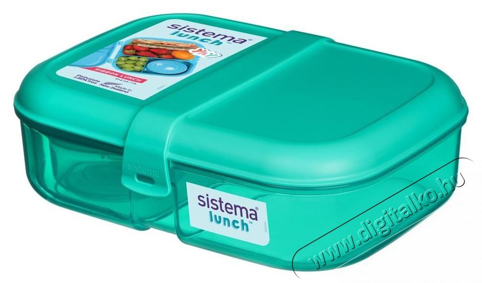 Sistema H&aacute;romrekeszes &eacute;telt&aacute;rol&oacute; doboz + joghurt tart&oacute;, 1,1 l, mentaz&ouml;ld Konyhai term&eacute;kek - Ed&eacute;ny - &Eacute;telt&aacute;rol&oacute; - 528056