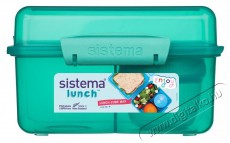 Sistema H&aacute;romrekeszes &eacute;telt&aacute;rol&oacute; doboz + joghurt tart&oacute;, dupla fed&eacute;l, 2 l, z&ouml;ld Konyhai term&eacute;kek - Ed&eacute;ny - &Eacute;telt&aacute;rol&oacute; - 528057