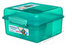 Sistema H&aacute;romrekeszes &eacute;telt&aacute;rol&oacute; doboz + joghurt tart&oacute;, dupla fed&eacute;l, 2 l, z&ouml;ld Konyhai term&eacute;kek - Ed&eacute;ny - &Eacute;telt&aacute;rol&oacute; - 528057