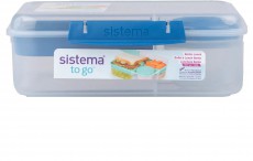 Sistema To Go &Eacute;telt&aacute;rol&oacute; doboz + joghurt tart&oacute;, 1,65 l, 3 rekeszes, k&eacute;k Konyhai term&eacute;kek - Ed&eacute;ny - &Eacute;telt&aacute;rol&oacute; - 530089