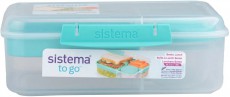 Sistema To Go &Eacute;telt&aacute;rol&oacute; doboz + joghurt tart&oacute;, 1,65 l, 3 rekeszes, mentaz&ouml;ld Konyhai term&eacute;kek - Ed&eacute;ny - &Eacute;telt&aacute;rol&oacute; - 530090