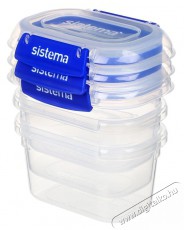 Sistema &Eacute;telt&aacute;rol&oacute; doboz szett, 3 db, 2 csattal, 400 ml Konyhai term&eacute;kek - Ed&eacute;ny - &Eacute;telt&aacute;rol&oacute; - 530080