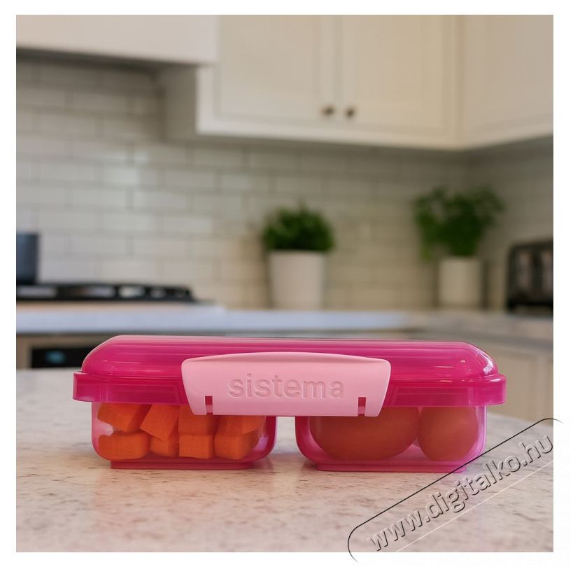 Sistema K&eacute;trekeszes uzsonn&aacute;s doboz, 350 ml, r&oacute;zsasz&iacute;n Konyhai term&eacute;kek - Ed&eacute;ny - &Eacute;telt&aacute;rol&oacute; - 530086