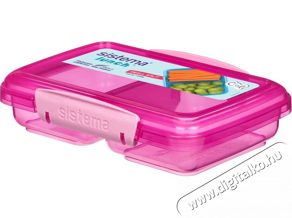 Sistema K&eacute;trekeszes uzsonn&aacute;s doboz, 350 ml, r&oacute;zsasz&iacute;n Konyhai term&eacute;kek - Ed&eacute;ny - &Eacute;telt&aacute;rol&oacute; - 530086