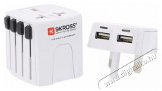 Skross MUVUSB-2-4-A 2xUSB t&ouml;ltő bemenettel vil&aacute;gutaz&oacute; adapter H&aacute;ztart&aacute;s / Otthon / K&uuml;lt&eacute;r - Vil&aacute;g&iacute;t&aacute;s / elektromoss&aacute;g - H&aacute;l&oacute;zati eloszt&oacute; / hosszabb&iacute;t&oacute; / adapter - 455110
