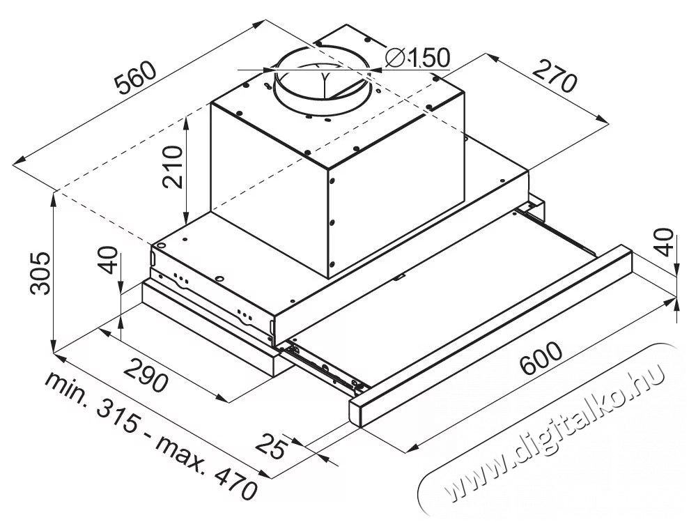 SLX STSZ 60 B Be&eacute;p&iacute;thető P&aacute;raelsz&iacute;v&oacute; Konyhai term&eacute;kek - P&aacute;raelsz&iacute;v&oacute; - Be&eacute;p&iacute;thető / kih&uacute;zhat&oacute; - 363787