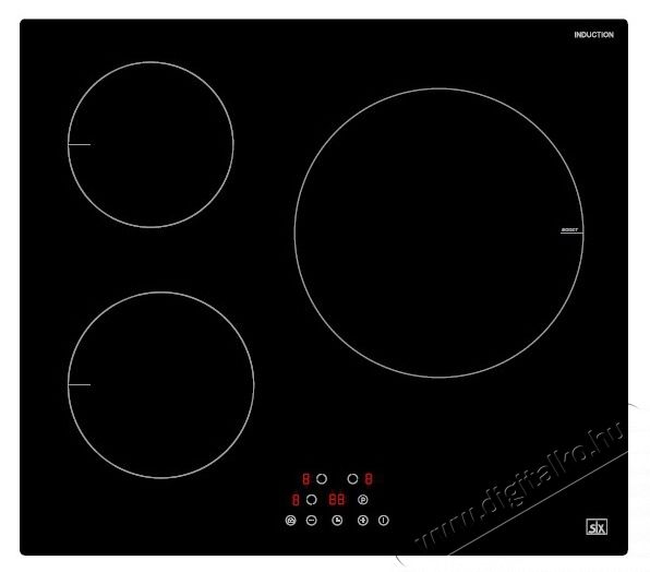 SLX 5IF-3SB indukci&oacute;s főzőlap Konyhai term&eacute;kek - S&uuml;tő-főzőlap, tűzhely (be&eacute;p&iacute;thető) - Indukci&oacute;s főzőlap (be&eacute;p&iacute;thető) - 526734