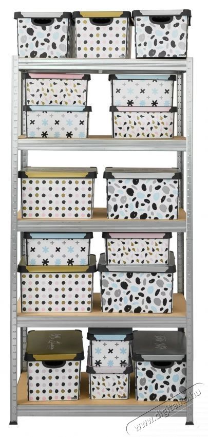 SmartStorage f&eacute;mpolc 180x90x30cm 5 db MDF polc, 175 kg/polc H&aacute;ztart&aacute;s / Otthon / K&uuml;lt&eacute;r - Egy&eacute;b h&aacute;ztart&aacute;si term&eacute;k - 535720