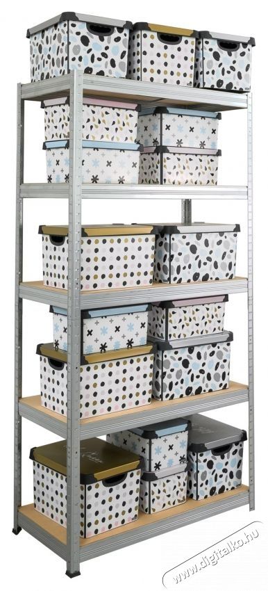 SmartStorage f&eacute;mpolc 180x90x40cm 5 db MDF polc, 175 kg/polc H&aacute;ztart&aacute;s / Otthon / K&uuml;lt&eacute;r - Szersz&aacute;m - Kieg&eacute;sz&iacute;tő, tartoz&eacute;k - 535717