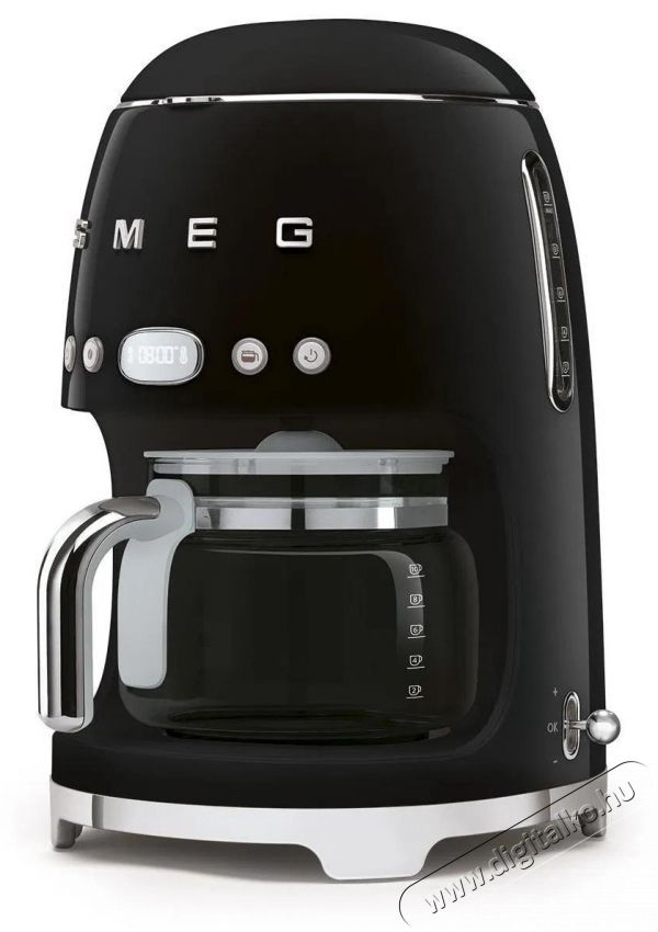 Smeg 50's Retro Style 1,4l 10 cs&eacute;sze, fekete Konyhai term&eacute;kek - K&aacute;v&eacute;főző / k&aacute;v&eacute;&ouml;rlő / kieg&eacute;sz&iacute;tő - Filteres k&aacute;v&eacute;főző - 512864
