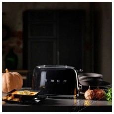 Smeg 50's Retro Style 2x2 fekete 950W Konyhai term&eacute;kek - Konyhai kisg&eacute;p (s&uuml;t&eacute;s / főz&eacute;s / hűt&eacute;s / &eacute;telk&eacute;sz&iacute;t&eacute;s) - Keny&eacute;rpir&iacute;t&oacute; - 520642