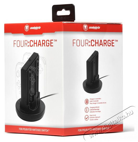SNAKEBYTE FOUR:CHARGE Nintendo Switch t&ouml;ltő&aacute;llom&aacute;s Iroda &eacute;s sz&aacute;m&iacute;t&aacute;stechnika - J&aacute;t&eacute;k konzol - Kieg&eacute;sz&iacute;tő - 389699
