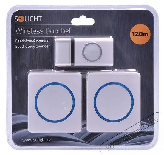 Solight  2x vezet&eacute;k n&eacute;lk&uuml;li csengő, aljzathoz, 120m, feh&eacute;r H&aacute;ztart&aacute;s / Otthon / K&uuml;lt&eacute;r - Lak&aacute;sfelszerel&eacute;s - Csengő - 519756