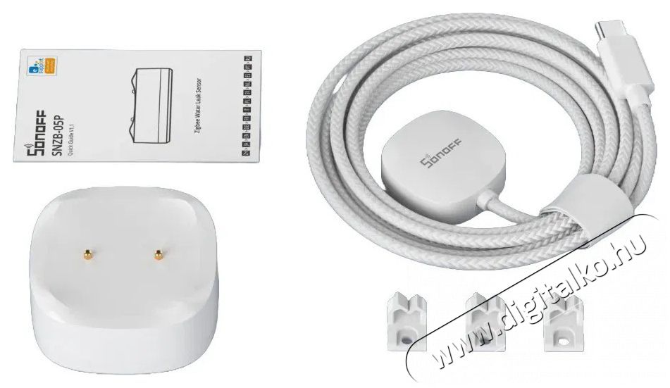 SONOFF SNZB-05P Zigbee Water Leak Sensor & Detection Cable H&aacute;ztart&aacute;s / Otthon / K&uuml;lt&eacute;r - Biztons&aacute;gtechnika - V&iacute;zsziv&aacute;rg&aacute;s &eacute;rz&eacute;kelő - 519781
