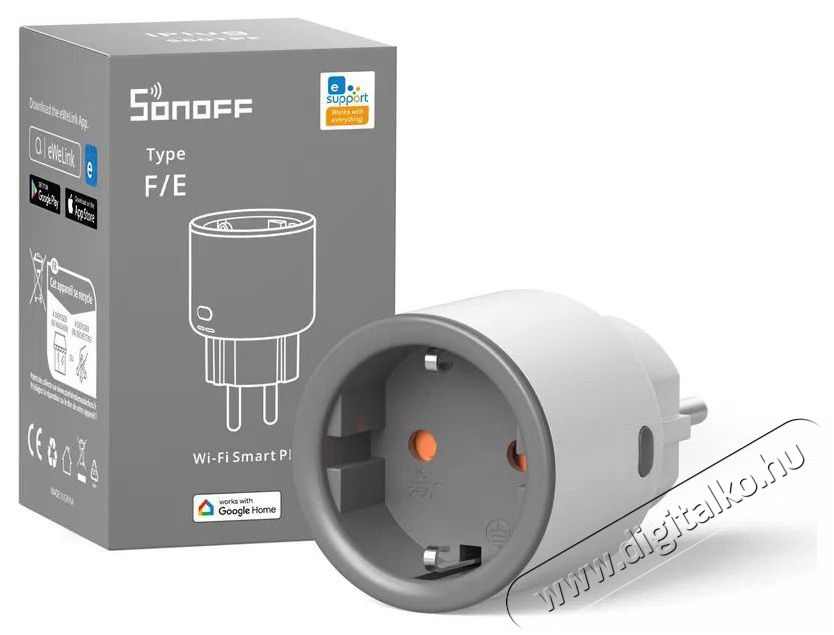 SONOFF iPlug Wi-Fi Smart Plug (S60 Series) H&aacute;ztart&aacute;s / Otthon / K&uuml;lt&eacute;r - Okos otthon - Okos konnektor - 520664