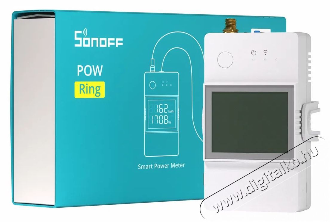 SONOFF POWCT POW Ring Smart Power Meter H&aacute;ztart&aacute;s / Otthon / K&uuml;lt&eacute;r - Okos otthon - Kieg&eacute;sz&iacute;tő - 520675