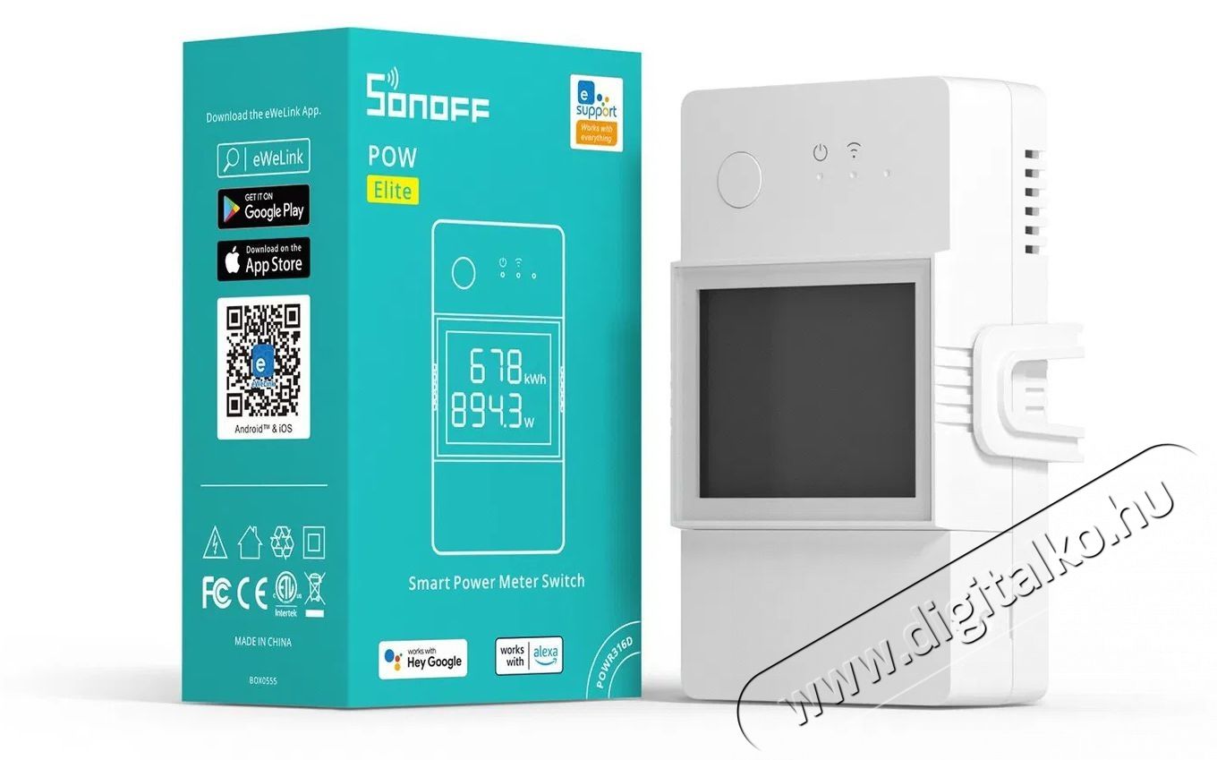 SONOFF POWR316D POW Elite H&aacute;ztart&aacute;s / Otthon / K&uuml;lt&eacute;r - Okos otthon - Kieg&eacute;sz&iacute;tő - 520677