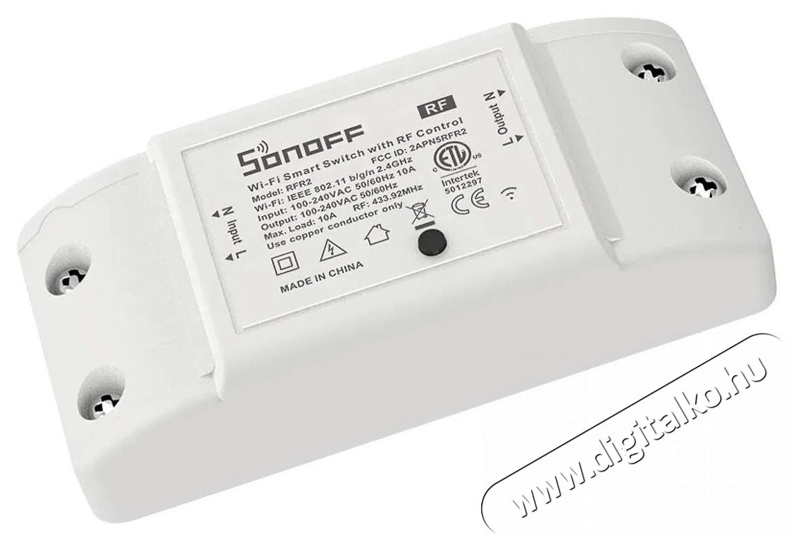 SONOFF RFR2 DIY Smart Switch H&aacute;ztart&aacute;s / Otthon / K&uuml;lt&eacute;r - Okos otthon - Kieg&eacute;sz&iacute;tő - 520681