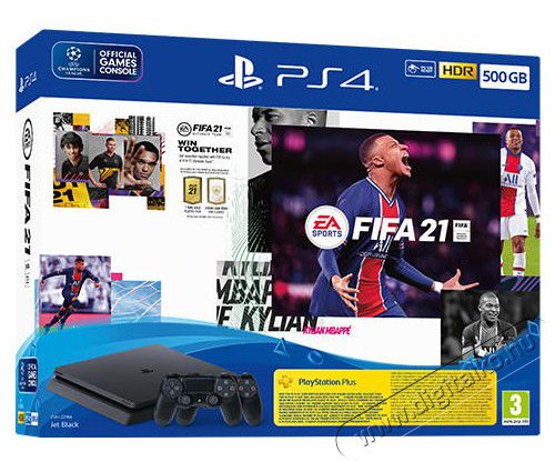SONY PlayStation 4 Slim 500GB +FIFA21 + DualShock kontroller Iroda &eacute;s sz&aacute;m&iacute;t&aacute;stechnika - J&aacute;t&eacute;k konzol - Playstation 4 (PS4) konzol - 363942