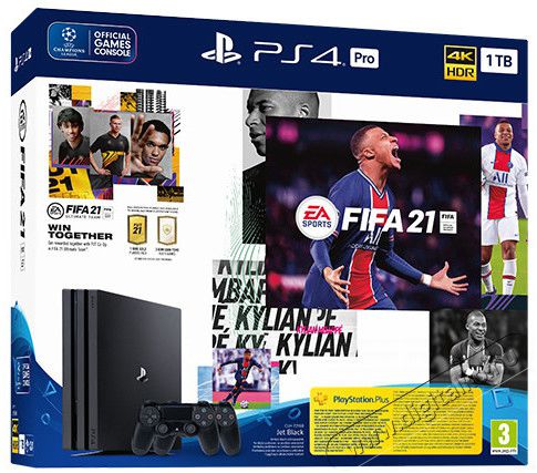 SONY PlayStation 4 Pro 1TB + Fifa 21 + 1db DualShock 4 v2 kontroller Iroda &eacute;s sz&aacute;m&iacute;t&aacute;stechnika - J&aacute;t&eacute;k konzol - Playstation 4 (PS4) konzol - 369941