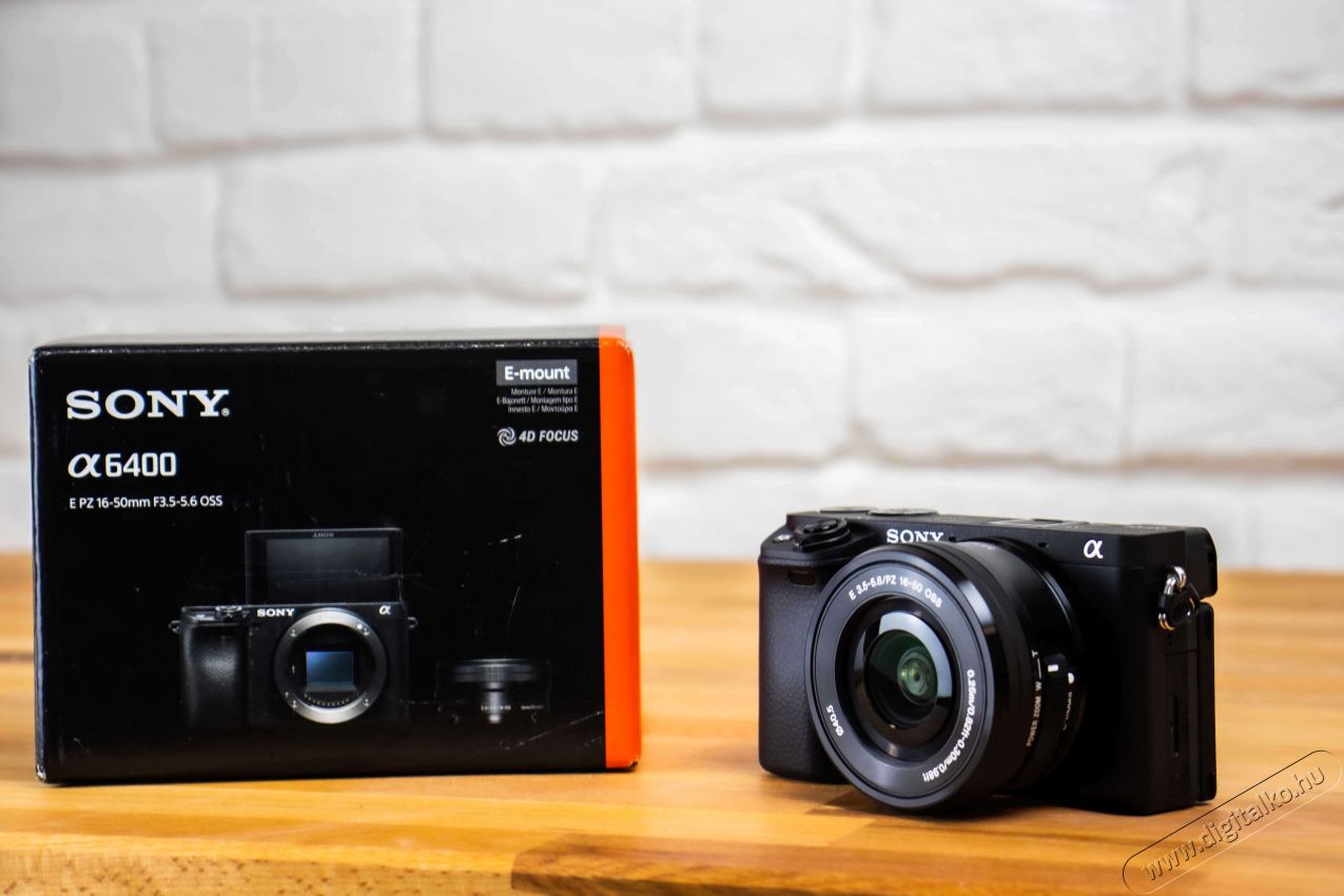 SONY Alpha 6400 + 16-50mm - fekete F&eacute;nyk&eacute;pezőg&eacute;p / kamera - MILC cser&eacute;lhető objekt&iacute;ves kompakt f&eacute;nyk&eacute;pezőg&eacute;p - 347158