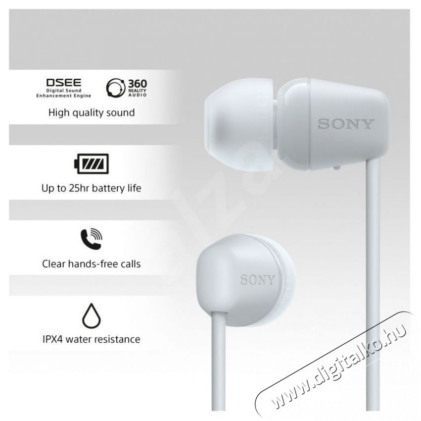 SONY WIC100W.CE7 vezet&eacute;k n&eacute;lk&uuml;li f&uuml;lhallgat&oacute; Audio-Video / Hifi / Multim&eacute;dia - F&uuml;l &eacute;s Fejhallgat&oacute;k - F&uuml;lhallgat&oacute; - 401175