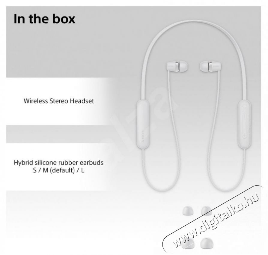 SONY WIC100W.CE7 vezet&eacute;k n&eacute;lk&uuml;li f&uuml;lhallgat&oacute; Audio-Video / Hifi / Multim&eacute;dia - F&uuml;l &eacute;s Fejhallgat&oacute;k - F&uuml;lhallgat&oacute; - 401175