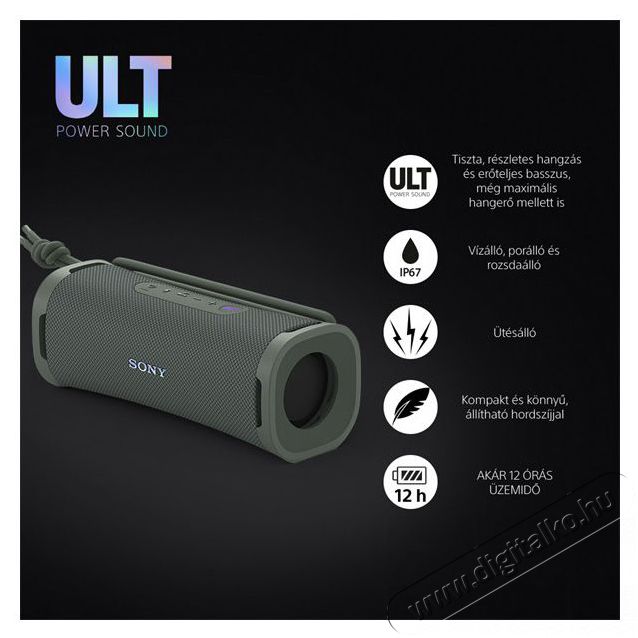 SONY SRSULT10H.CE7 ULT FIELD 1 hordozhat&oacute; vezet&eacute;k n&eacute;lk&uuml;li sz&uuml;rk&eacute;sz&ouml;ld Bluetooth hangsz&oacute;r&oacute; Audio-Video / Hifi / Multim&eacute;dia - Hordozhat&oacute;, vezet&eacute;k n&eacute;lk&uuml;li / bluetooth hangsug&aacute;rz&oacute; - Hordozhat&oacute;, vezet&eacute;k n&eacute;lk&uuml;li / bluetooth hangsug&aacute;rz&oacute; - 496595