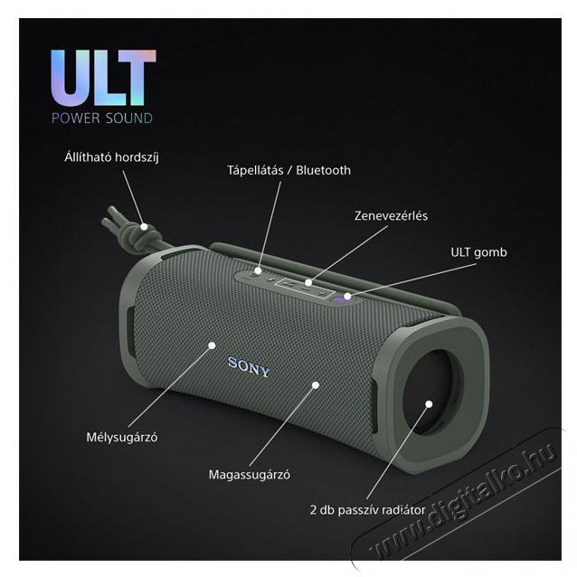 SONY SRSULT10H.CE7 ULT FIELD 1 hordozhat&oacute; vezet&eacute;k n&eacute;lk&uuml;li sz&uuml;rk&eacute;sz&ouml;ld Bluetooth hangsz&oacute;r&oacute; Audio-Video / Hifi / Multim&eacute;dia - Hordozhat&oacute;, vezet&eacute;k n&eacute;lk&uuml;li / bluetooth hangsug&aacute;rz&oacute; - Hordozhat&oacute;, vezet&eacute;k n&eacute;lk&uuml;li / bluetooth hangsug&aacute;rz&oacute; - 496595