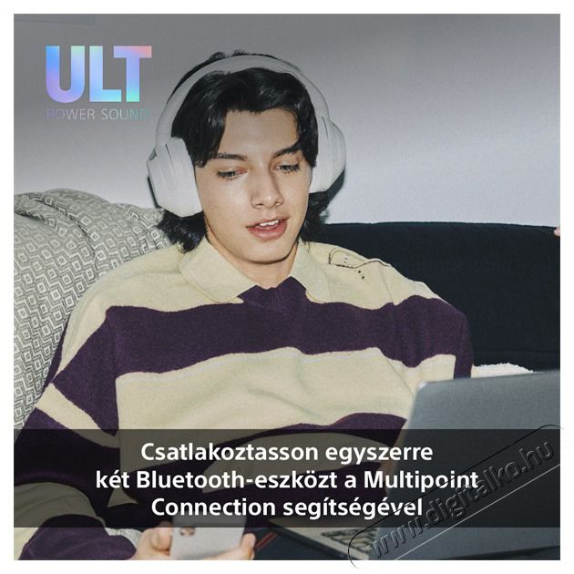 SONY WHULT900NW.CE7 ULT WEAR zajszűrős feh&eacute;r Bluetooth fejhallgat&oacute; Audio-Video / Hifi / Multim&eacute;dia - F&uuml;l &eacute;s Fejhallgat&oacute;k - Fejhallgat&oacute; - 497351