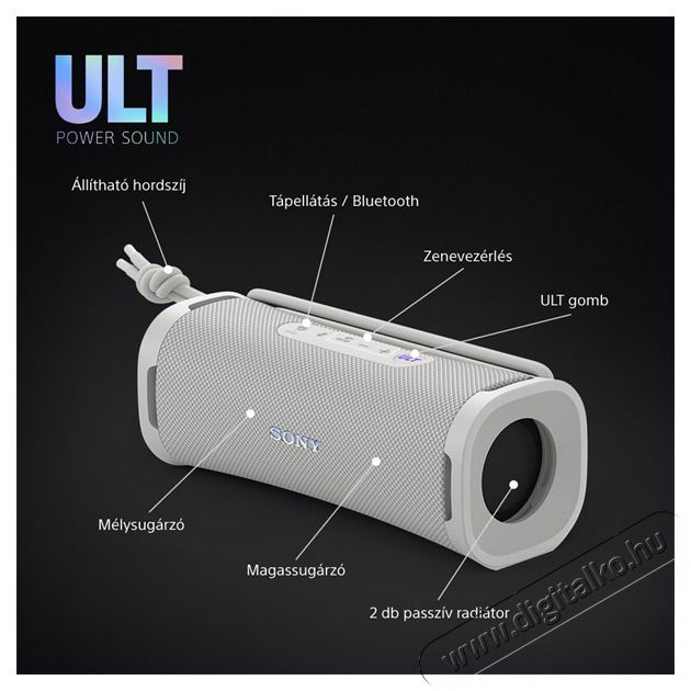 SONY SRSULT10W.CE7 ULT FIELD 1 hordozhat&oacute; vezet&eacute;k n&eacute;lk&uuml;li feh&eacute;r Bluetooth hangsz&oacute;r&oacute; Audio-Video / Hifi / Multim&eacute;dia - Hordozhat&oacute;, vezet&eacute;k n&eacute;lk&uuml;li / bluetooth hangsug&aacute;rz&oacute; - Hordozhat&oacute;, vezet&eacute;k n&eacute;lk&uuml;li / bluetooth hangsug&aacute;rz&oacute; - 500139