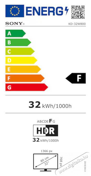 SONY KD32W800P1AEP HD Ready Android Smart LCD TV Telev&iacute;zi&oacute;k - LED telev&iacute;zi&oacute; - 720p HD Ready felbont&aacute;s&uacute; - 476692