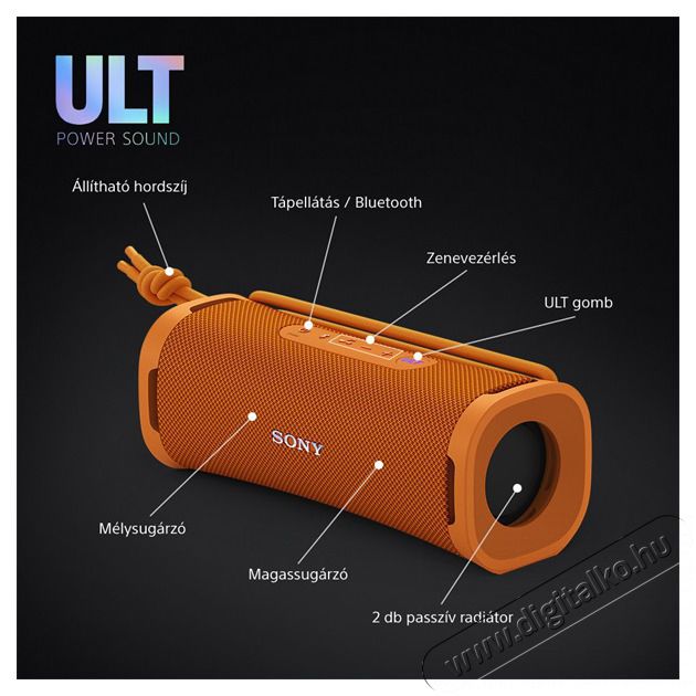 SONY SRSULT10D.CE7 ULT FIELD 1 hordozhat&oacute; vezet&eacute;k n&eacute;lk&uuml;li narancss&aacute;rga Bluetooth hangsz&oacute;r&oacute; Audio-Video / Hifi / Multim&eacute;dia - Hordozhat&oacute;, vezet&eacute;k n&eacute;lk&uuml;li / bluetooth hangsug&aacute;rz&oacute; - Hordozhat&oacute;, vezet&eacute;k n&eacute;lk&uuml;li / bluetooth hangsug&aacute;rz&oacute; - 507516