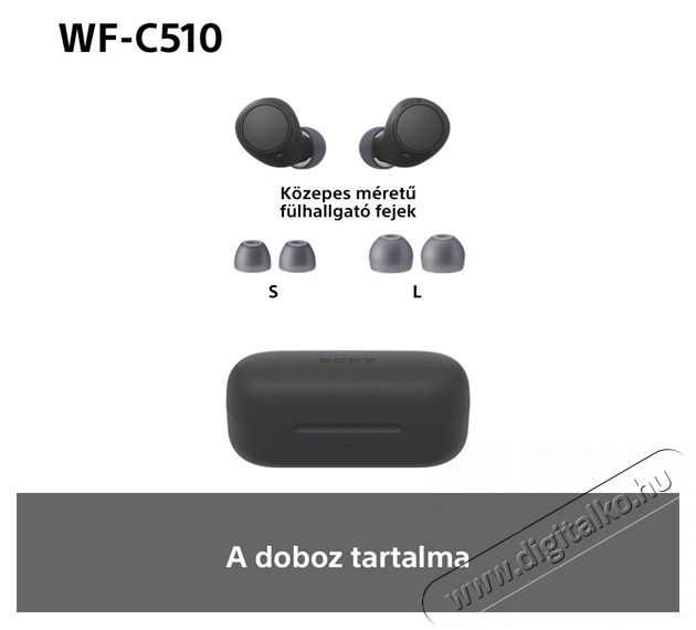 SONY WFC510B.CE7 True Wireless Bluetooth fekete f&uuml;lhallgat&oacute; Audio-Video / Hifi / Multim&eacute;dia - Hordozhat&oacute;, vezet&eacute;k n&eacute;lk&uuml;li / bluetooth hangsug&aacute;rz&oacute; - Hordozhat&oacute;, vezet&eacute;k n&eacute;lk&uuml;li / bluetooth hangsug&aacute;rz&oacute; - 507124