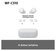 SONY WFC510W.CE7 True Wireless Bluetooth feh&eacute;r f&uuml;lhallgat&oacute; Audio-Video / Hifi / Multim&eacute;dia - Hordozhat&oacute;, vezet&eacute;k n&eacute;lk&uuml;li / bluetooth hangsug&aacute;rz&oacute; - Hordozhat&oacute;, vezet&eacute;k n&eacute;lk&uuml;li / bluetooth hangsug&aacute;rz&oacute; - 507126