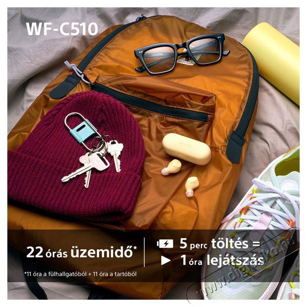 SONY WFC510Y.CE7 True Wireless Bluetooth s&aacute;rga f&uuml;lhallgat&oacute; Audio-Video / Hifi / Multim&eacute;dia - Hordozhat&oacute;, vezet&eacute;k n&eacute;lk&uuml;li / bluetooth hangsug&aacute;rz&oacute; - Hordozhat&oacute;, vezet&eacute;k n&eacute;lk&uuml;li / bluetooth hangsug&aacute;rz&oacute; - 507127